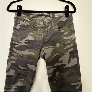 Express Camo Skinny Jeans Size 0 XS Stretch Low Rise